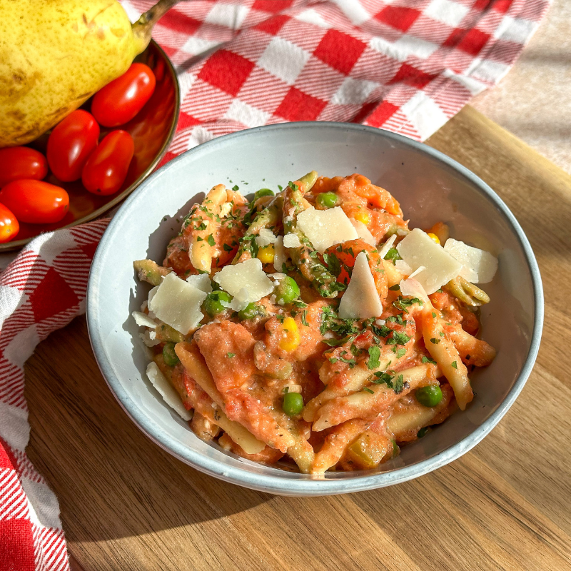 Makaron z warzywami z patelni obiad w 15 minut!